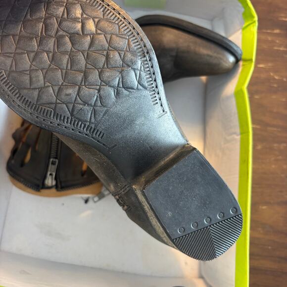 Very Volatile Desoto Western Boots 8.5 Brown NWT Leather Ankle Booties Heel Boho - Picture 7 of 11